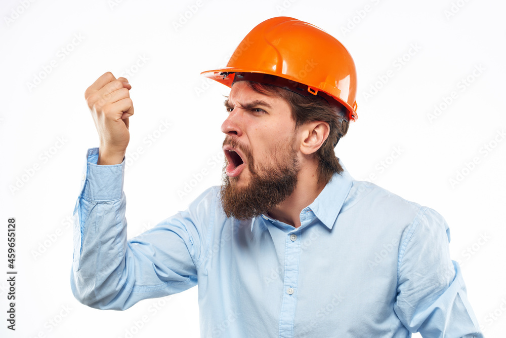 surprised man documents in hand and drawings Studio hand gesture surprised man documents in hand and drawings Studio hand gesture