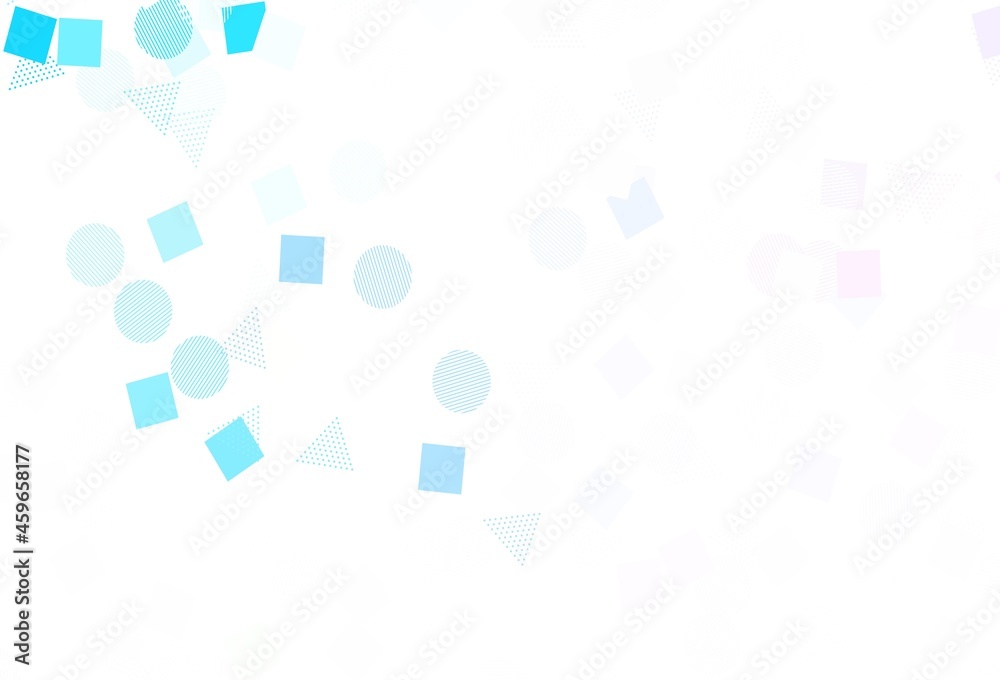 Light Pink, Blue vector pattern with polygonal style with circles. Light Pink, Blue vector pattern with polygonal style with circles.