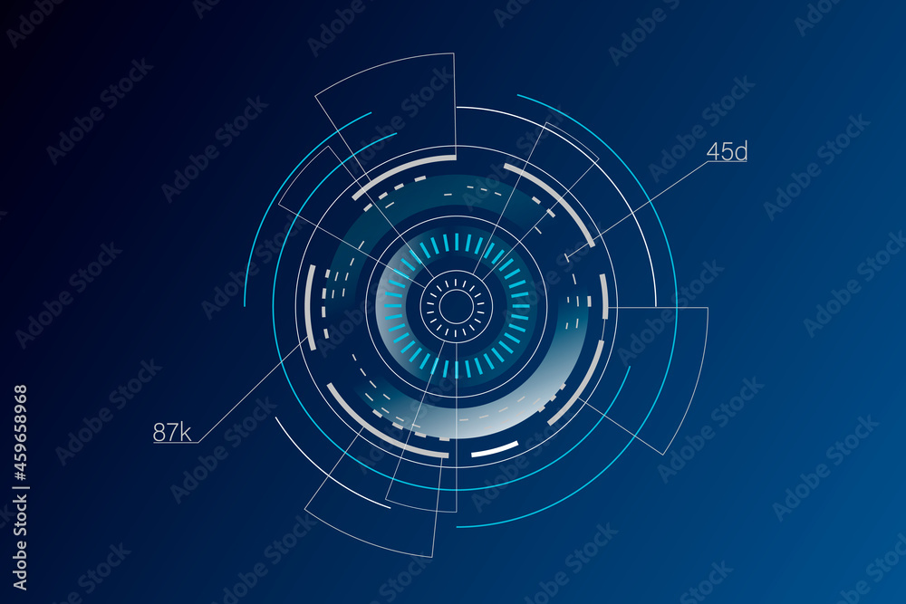 The interface of the future. Great for apps, websites, movies, animation. Vector illustration. The interface of the future. Great for apps, websites, movies, animation. Vector illustration.