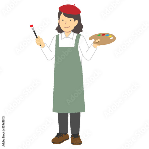  画家の女性