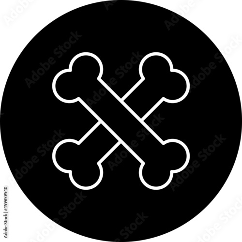 Bones Vector Line Inverted Icon Design