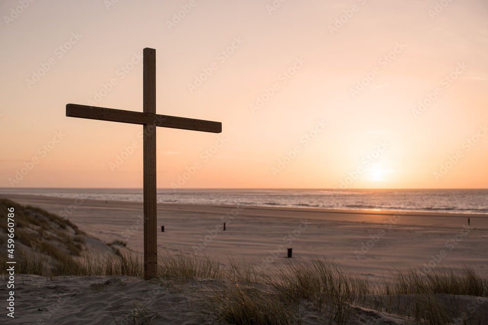 Cross on the beach