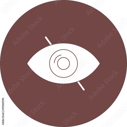  Blindness Eye Vector Glyph Circle Multicolour Icon Design