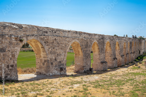 Kamares aqueduct on the island of Cyprus