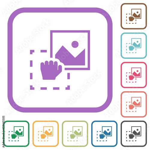 Drag image to upload simple icons