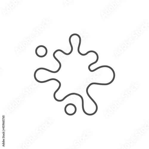 Blot or stain line outline icon