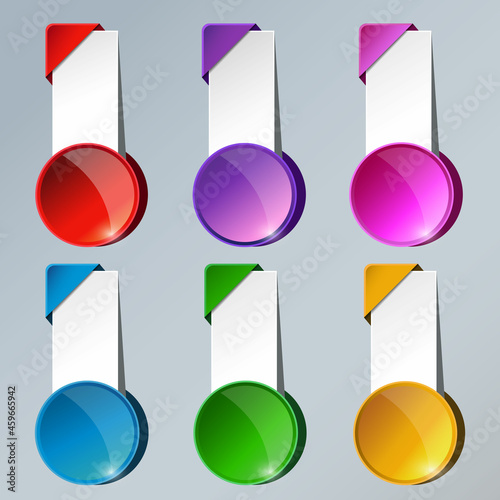 banners set with colorful