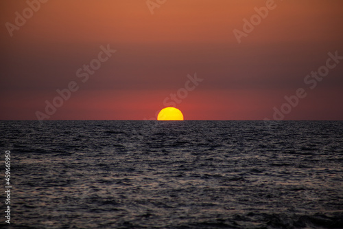 sunset at sea from paphos city