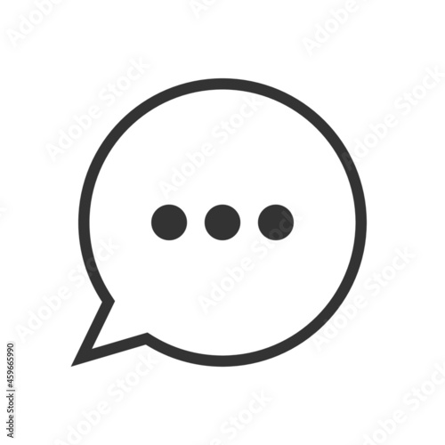 line chat icon isolated on white background