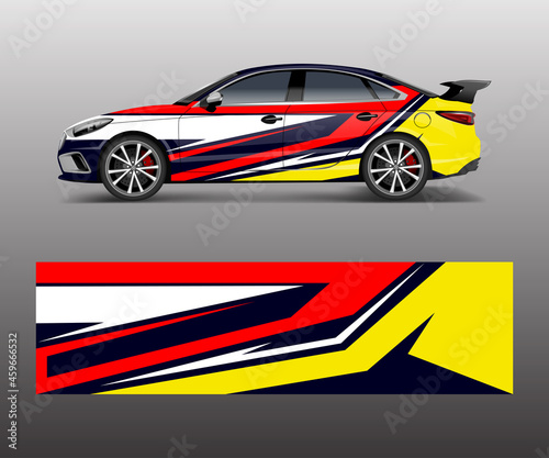 abstract Racing graphic vector for sport car wrap design