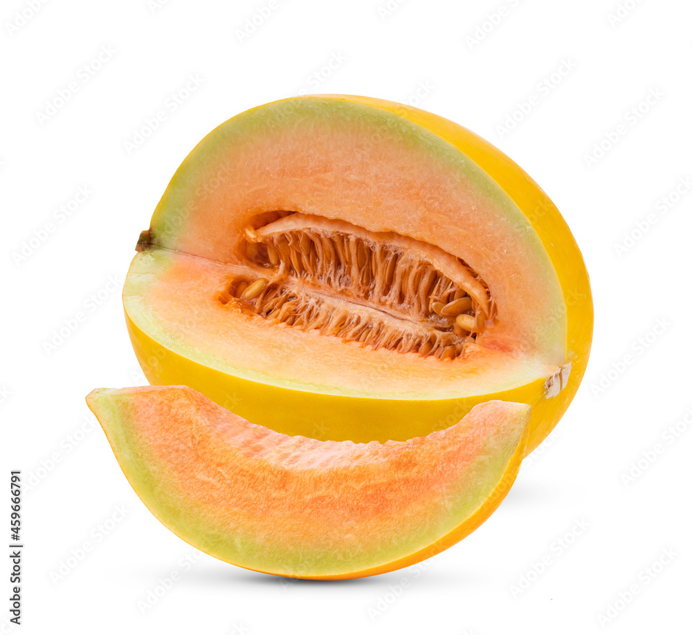 Yellow melon isolated on white Yellow melon isolated on white