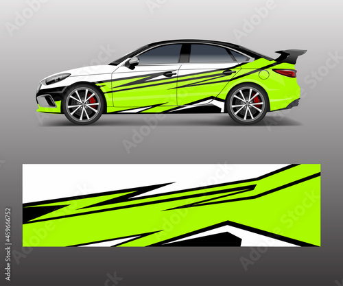 graphic abstract racing designs for vehicle Sticker vinyl wrap. Car decal vector