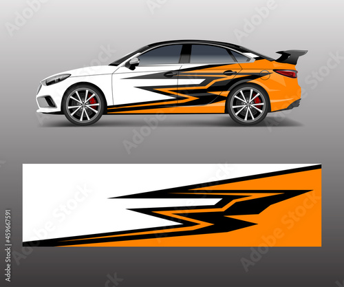 abstract stripe for racing car wrap  sticker  and decal design vector.