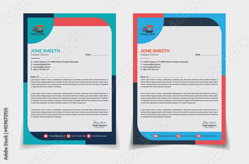  Creative Business style letter head templates for your project design, Vector illustration free