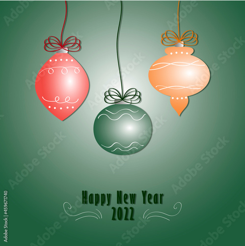 Happy New Year greeting card.