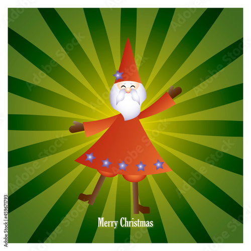 Merry Christmas and New Year greeting card.
