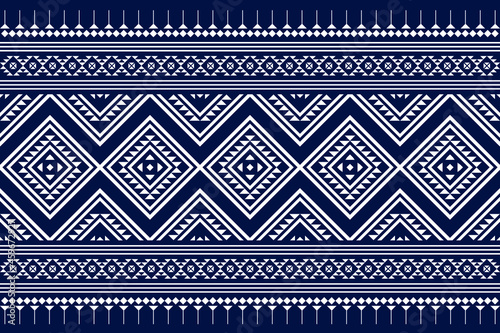 Geometric ethnic oriental seamless pattern traditional Design for background,carpet,wallpaper.clothing,wrapping,Batik fabric,Vector illustration.embroidery style - Sadu, sadou, sadow or sado