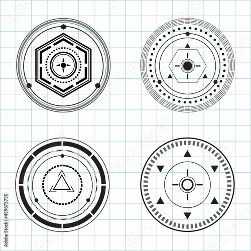 Abstract line creative concep technology.set of vector
