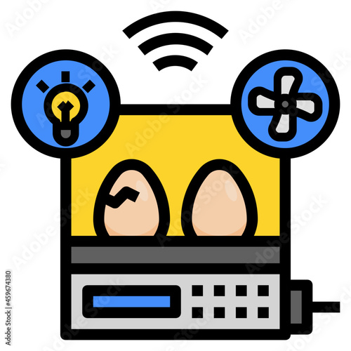 egg incubator line icon