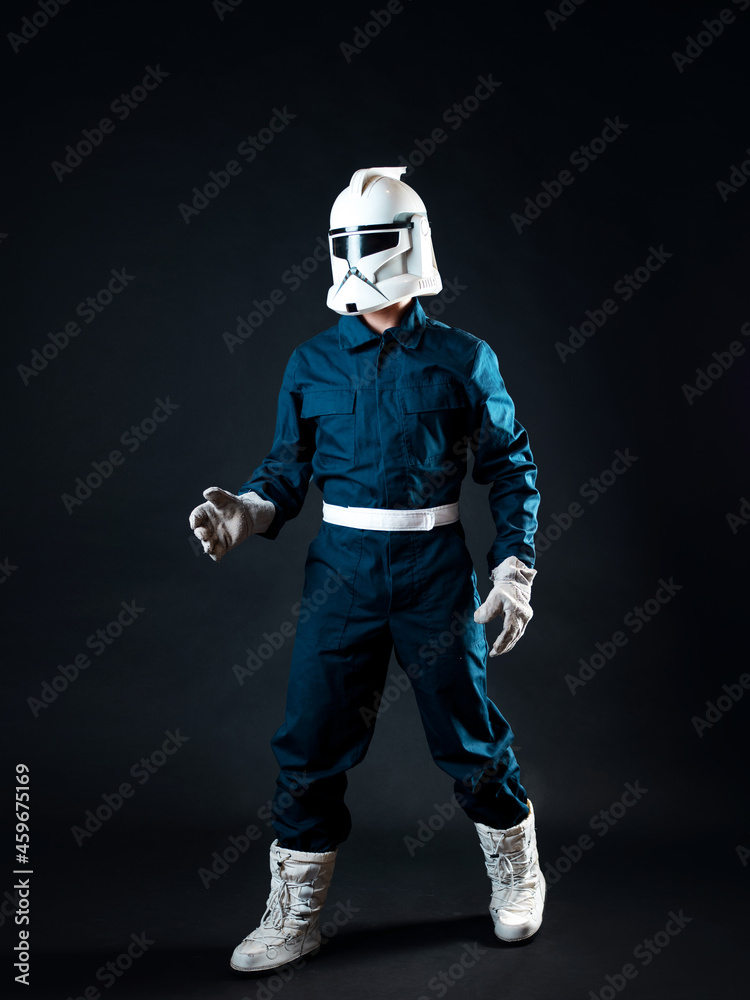 A fantastic character, an astronaut or a stormtrooper. A fantastic character, an astronaut or a stormtrooper.