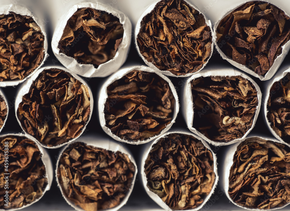 Cigarettes are stacked on top of each other Cigarettes are stacked on top of each other