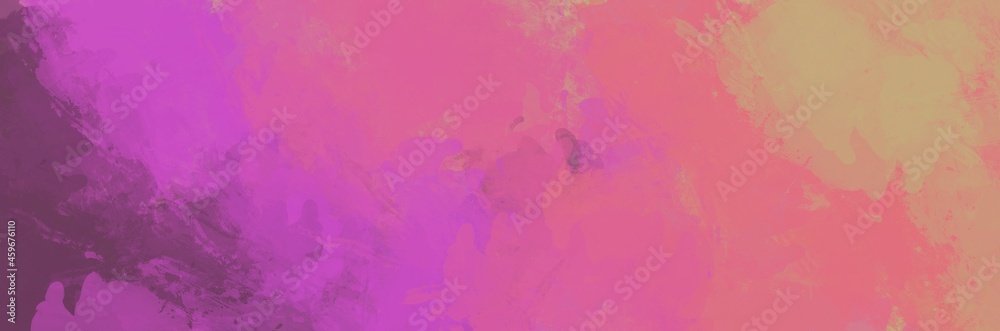 Abstract painting art with pink, purple and brown paint brush for presentation, website background, banner, wall decoration, or t-shirt design.
