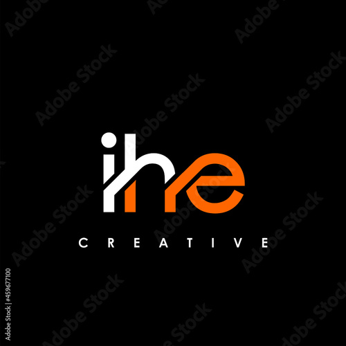 IHE Letter Initial Logo Design Template Vector Illustration photo