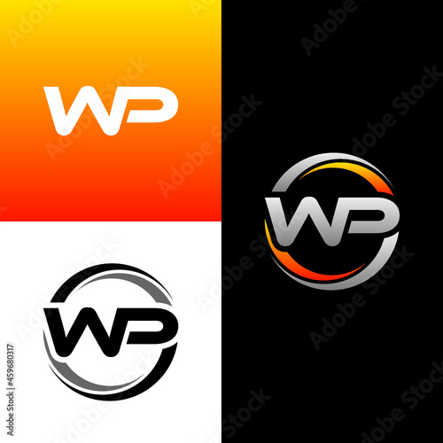 WP Letter Initial Logo Design Template Vector Illustration