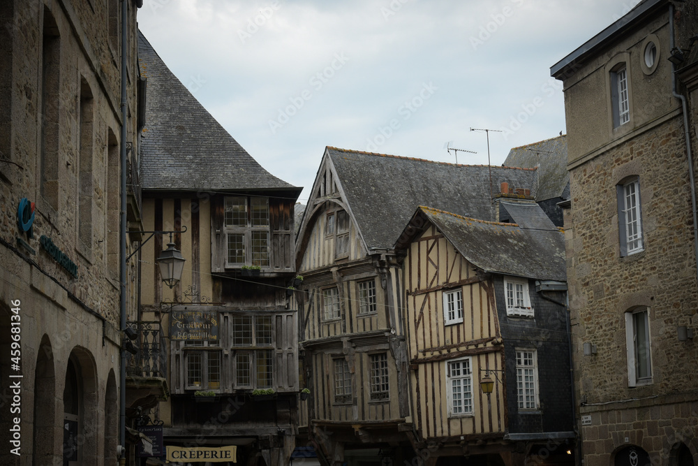 old houses in the medieval city of dinan