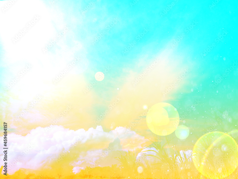Summer Holiday Concept: Abstract Blurred Light Beach with Autumn Sky Sky Background Summer Holiday Concept: Abstract Blurred Light Beach with Autumn Sky Sky Background