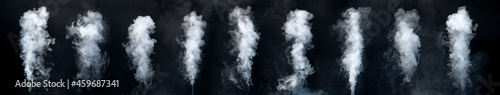 Abstract smoke on a dark background . Isolated .