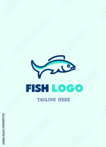 Fish logo on a light background