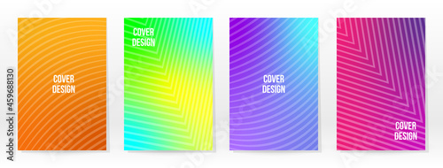 Minimal Poster. Pastel Soft. Rainbow Gradient Set.