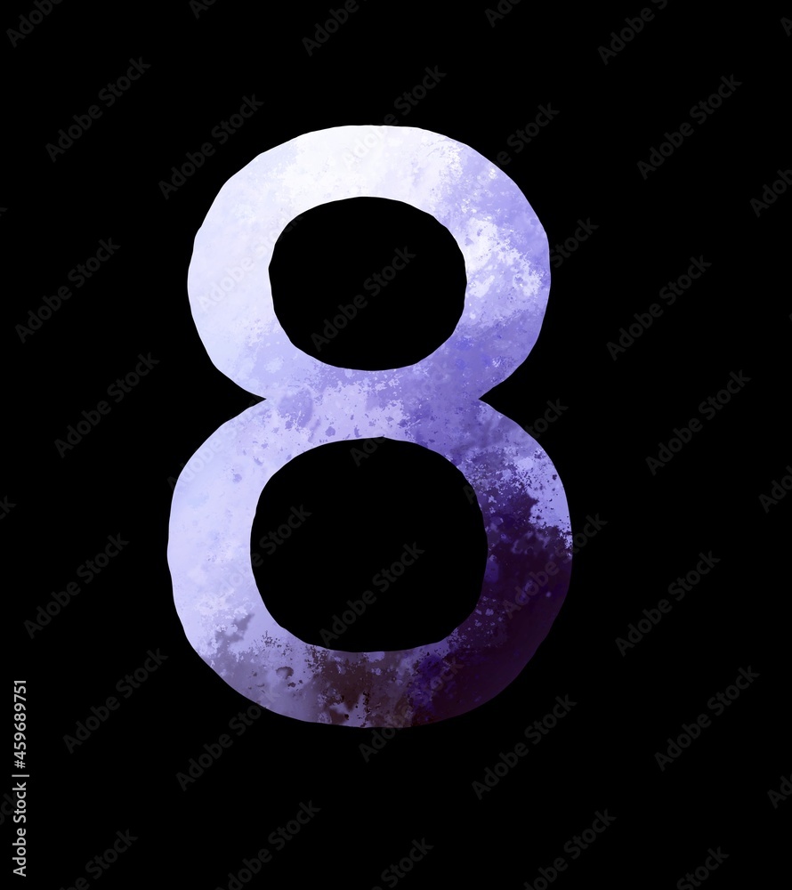 number 8 engraved on a painted abstract surface. painted illustration of a single number. a collection of element numbers. number 8 engraved on a painted abstract surface. painted illustration of a single number. a collection of element numbers.