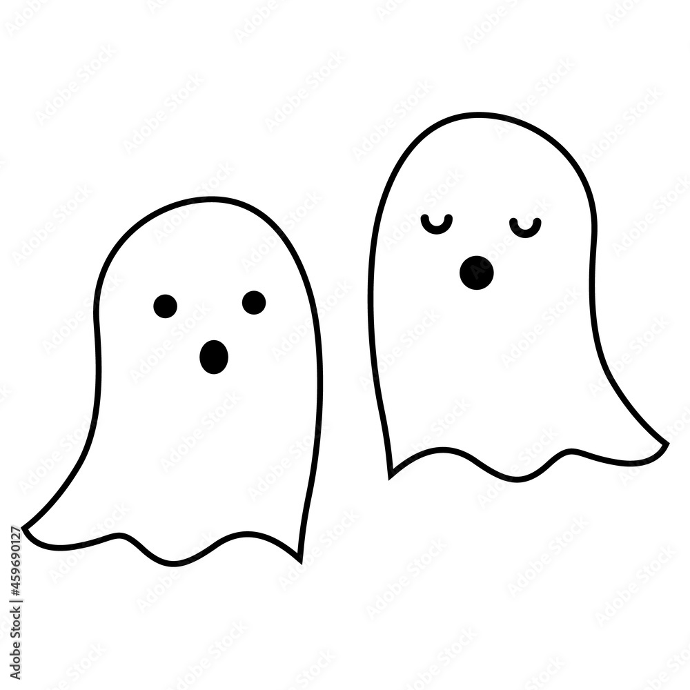 Cute Ghost Halloween Elements Collection Cute Ghost Halloween Elements Collection
