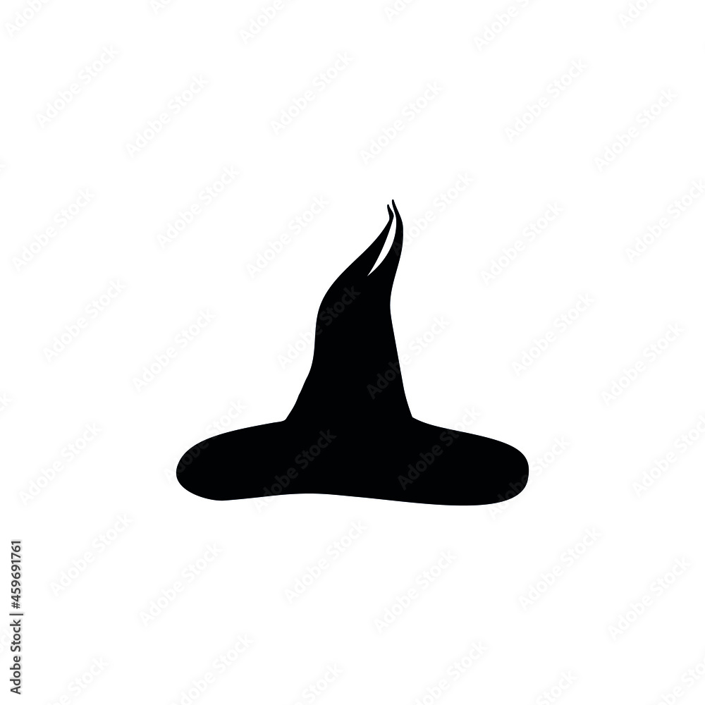 Witch hats icon vector set. Halloween illustration sign collection. Black hat symbol or logo. Witch hats icon vector set. Halloween illustration sign collection. Black hat symbol or logo.