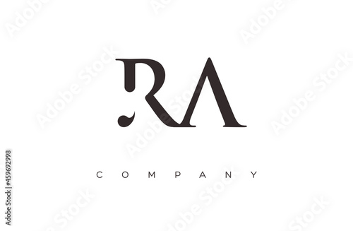 Initial RA logo design vector