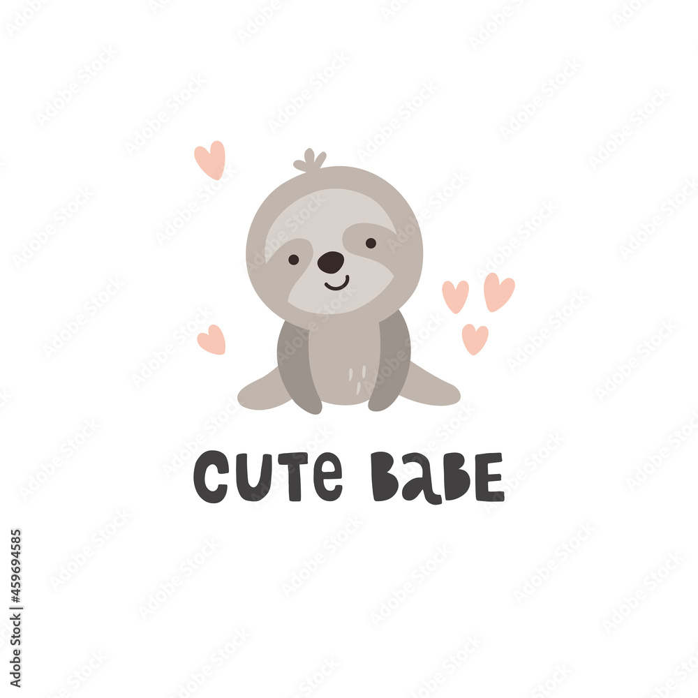 cute sloth lettering vector illustration for kids cute sloth lettering vector illustration for kids