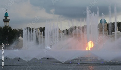 fire and water in a fountain show at the theme park efteling