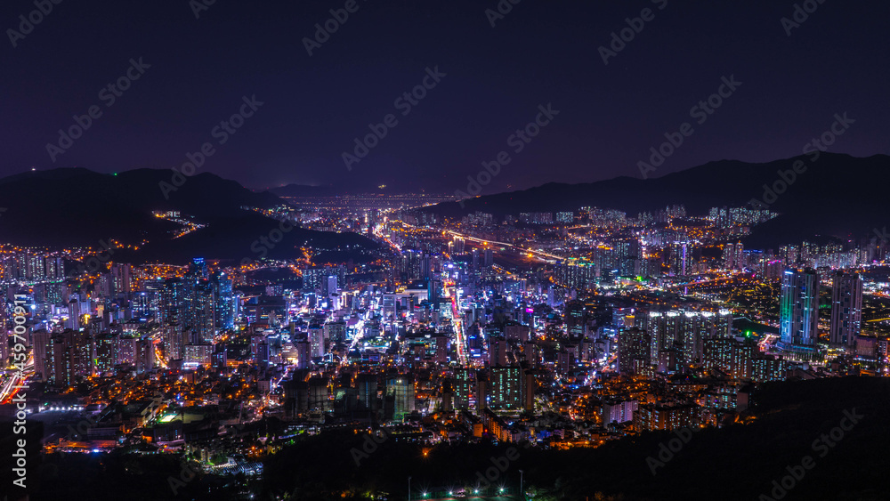 Busan night view from Hwangnyeong Mountain (황령산에서 바라본 부산 야경)