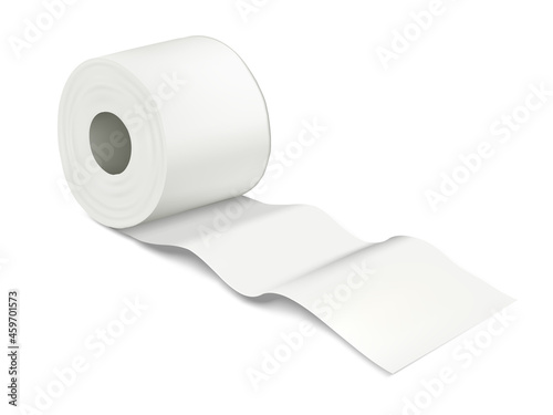 3D Roll Toilet Paper Package With Shadow Mockup