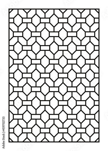 Laser Cutting Template. Decorative Lattice. Middle Eastern Geometric Pattern.