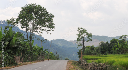 Mountain road in Sapa, Vietnam