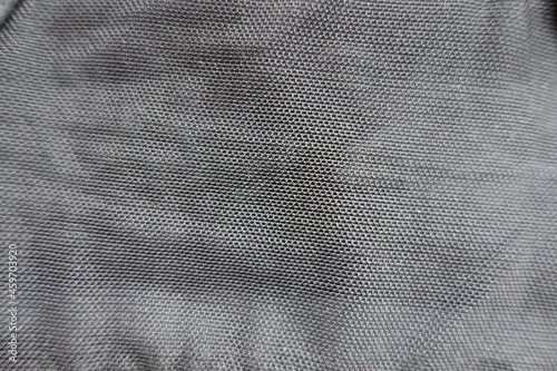 Top view of simple thin black mesh fabric