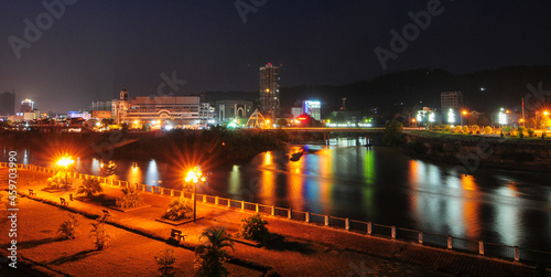 Scenery of the Red River seen from Lao Cai city