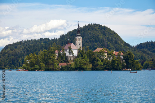 Lake Bled, popular tourist destination in Slovenia, Europe. © astrosystem