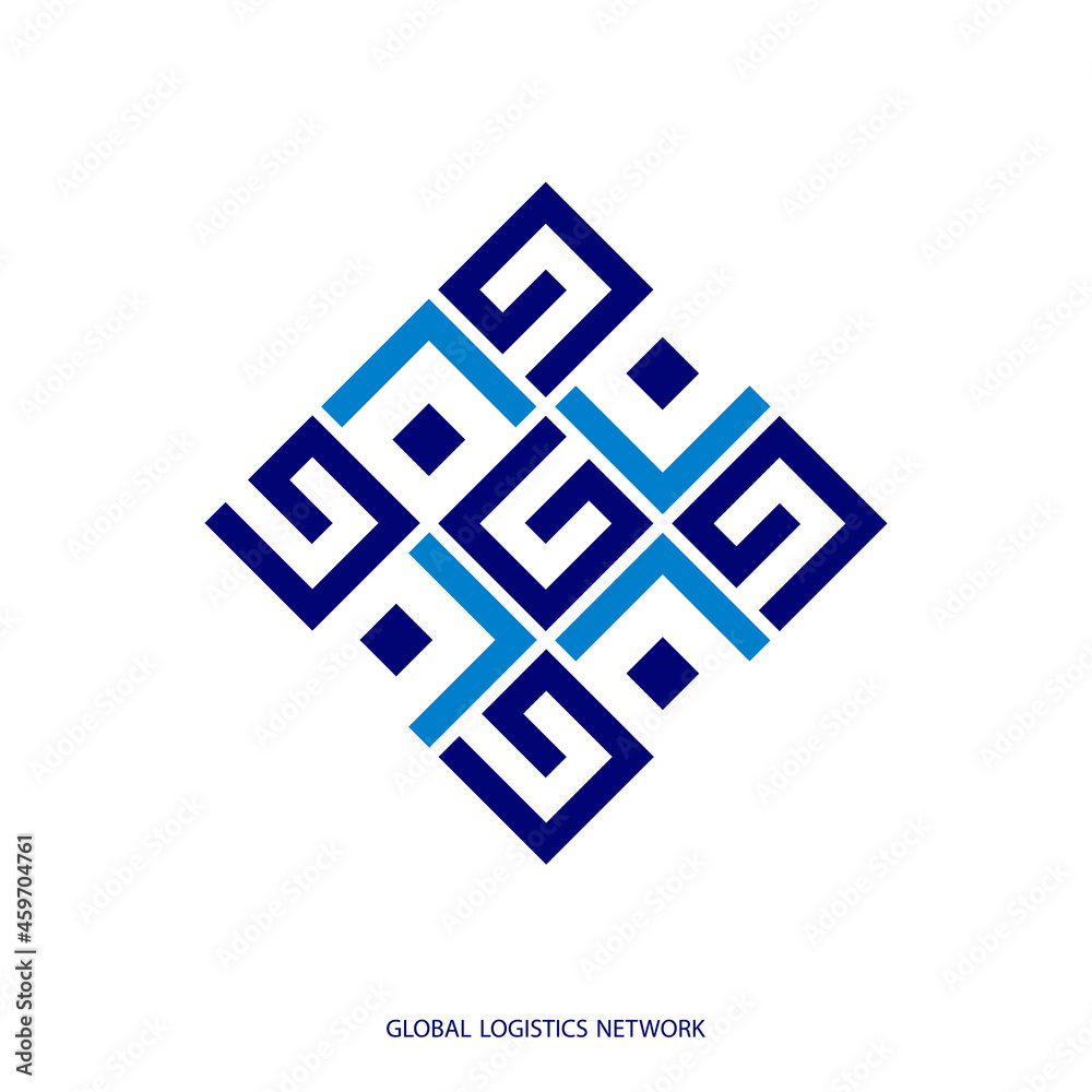 Global logistics concept logo. Abstract logo for a business company