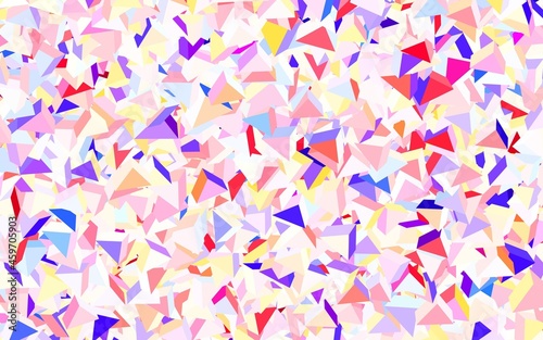 Light Multicolor vector backdrop with lines  triangles.