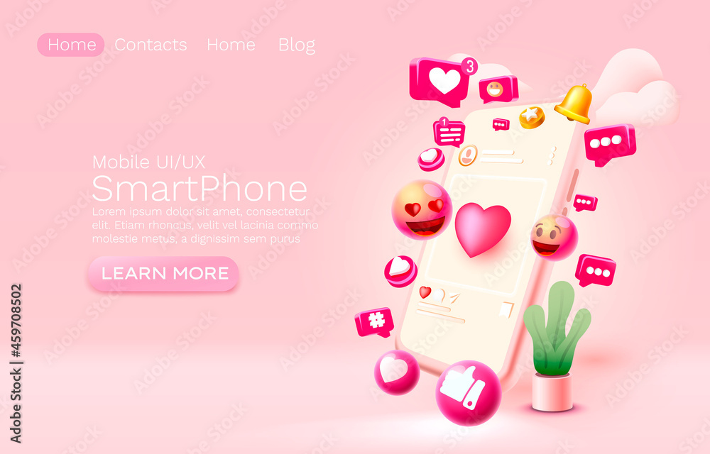 I like this, with lots of icons, chat for people to communicate. Vector