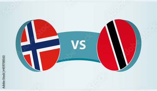 Norway versus Trinidad and Tobago, team sports competition concept.